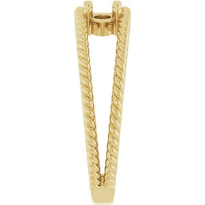 14K Yellow 3-Stone Family Negative Space Ring Mounting