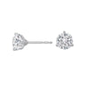 14K WG 1 1/2 ct. tw. Diamond Three Prong Solitaire Stud Earring