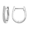 14K WG 1/15 ct. tw. Diamond Hoop Earring