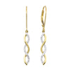 10K YG 1/7 ct. tw. Diamond Twisted Dangle Earring