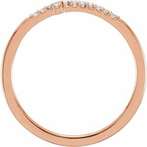14K Rose .08 CTW Lab-Grown Diamond Sideways Cross Ring
