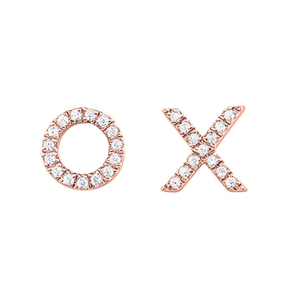 10K Rose Gold Stud Earrings