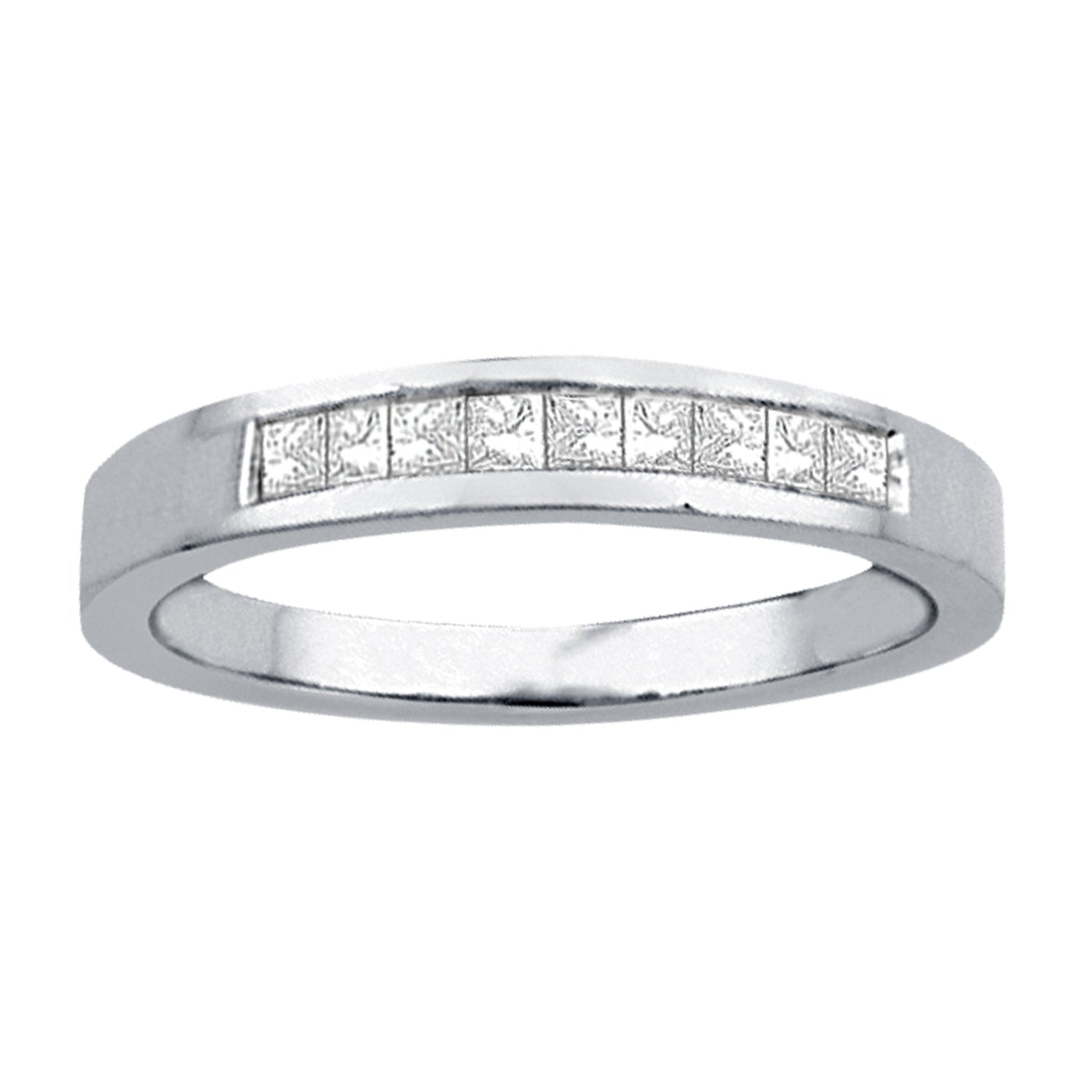 14K White Gold Diamond Wedding Ring