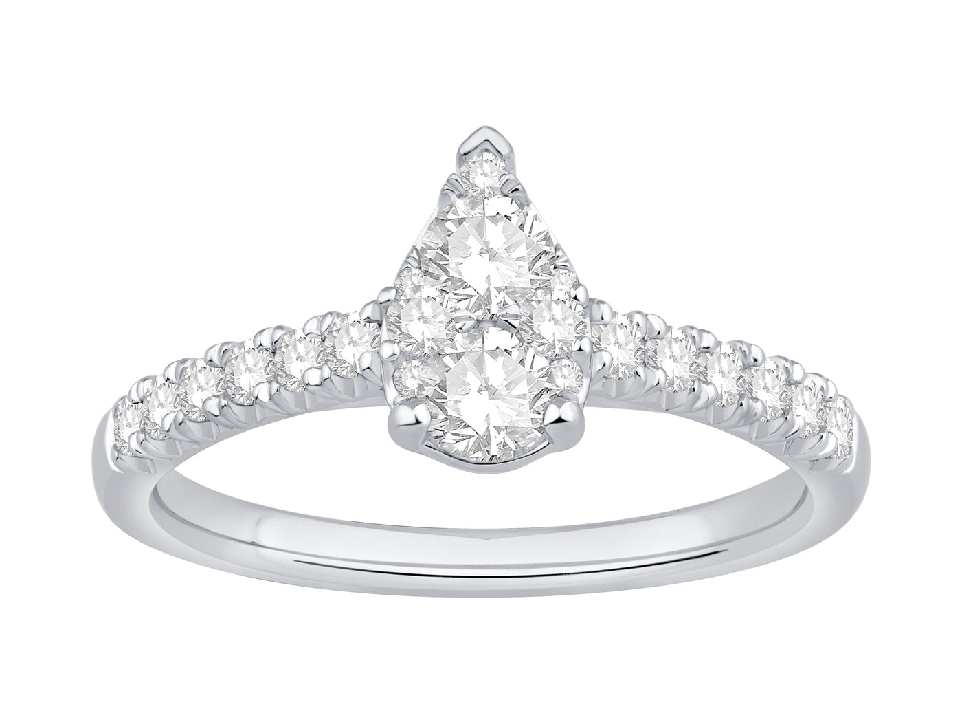 14K White Gold Diamond Engagement Ring (.74ctw)