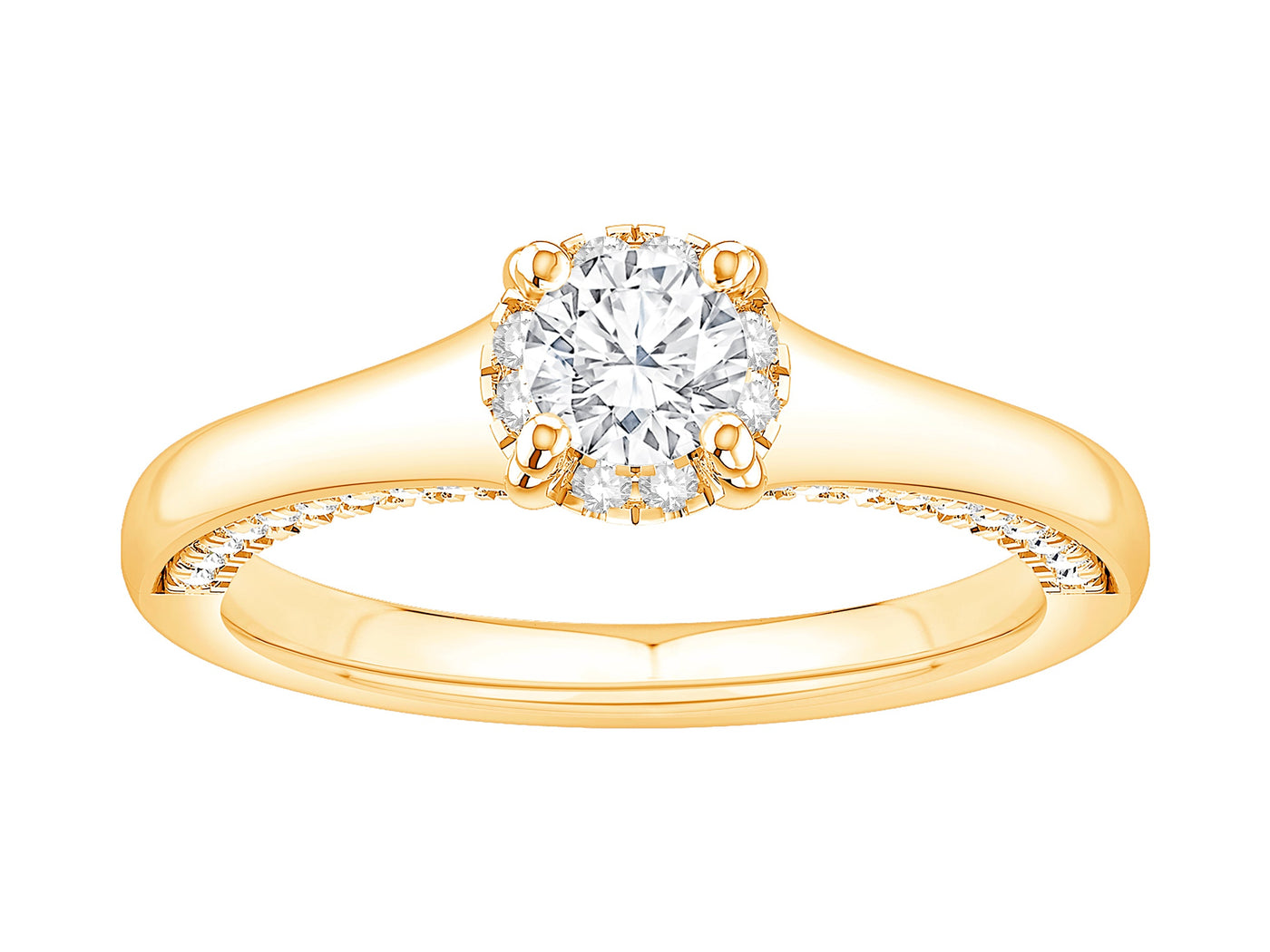 14K Yellow Gold Diamond Engagement Ring (.81ctw)