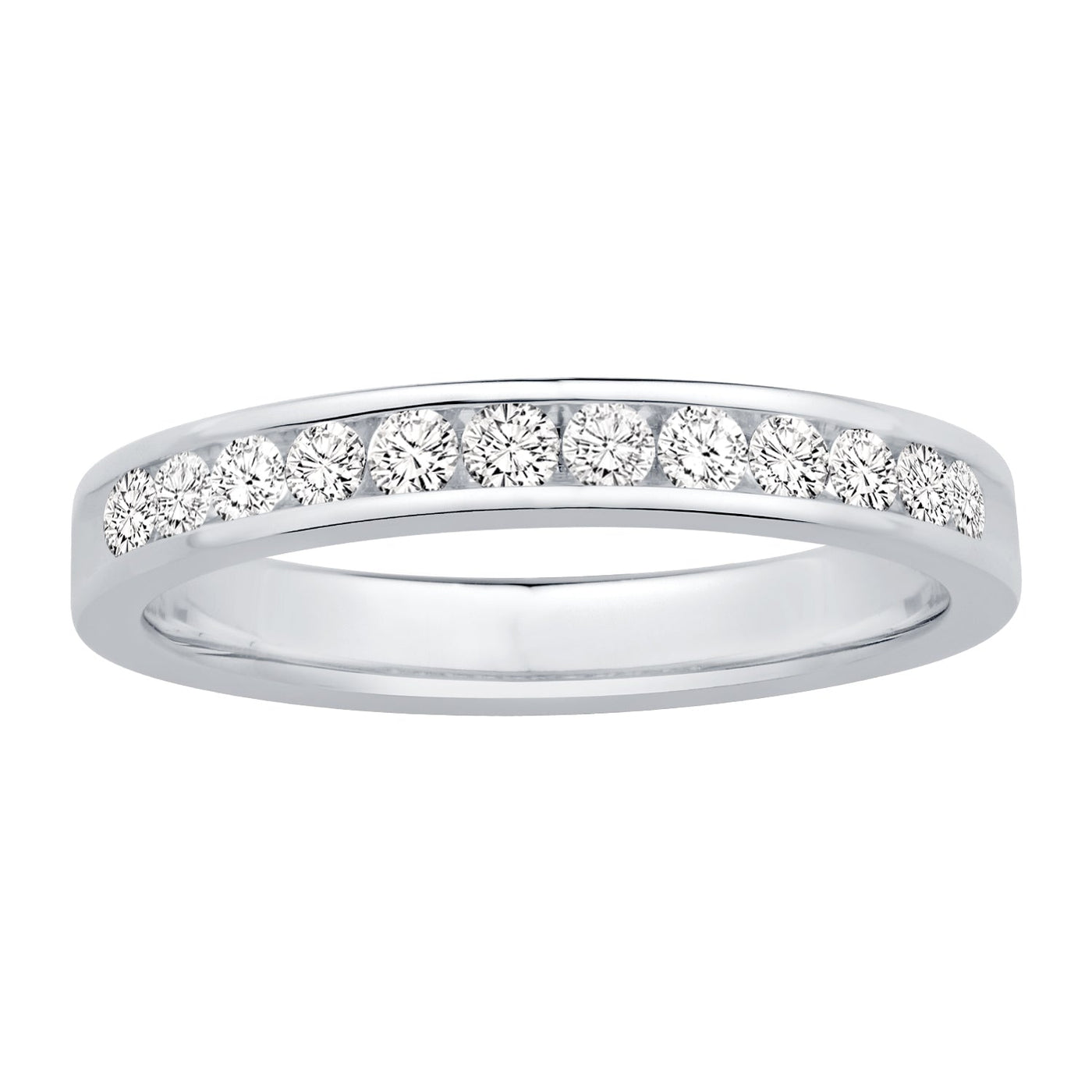 14K White Gold Diamond Wedding Ring (1/2ctw)