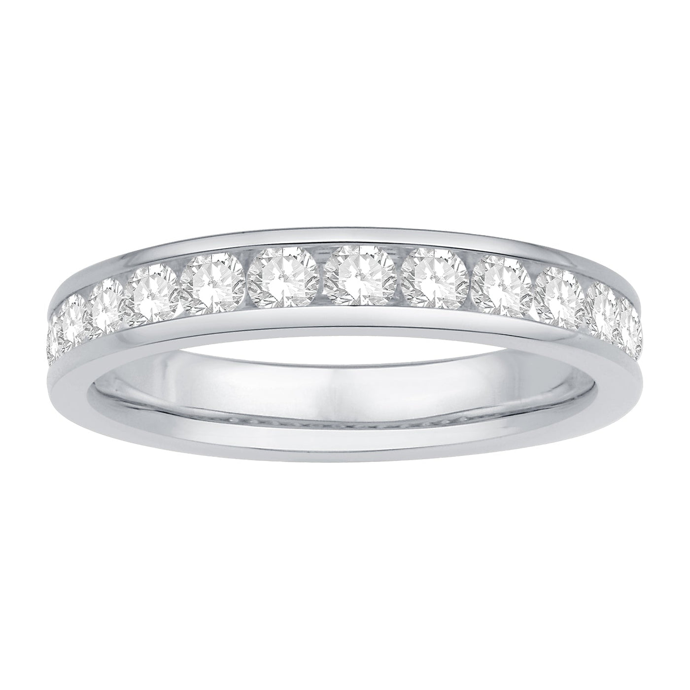 14K White Gold Diamond Wedding Ring (3/4ctw)
