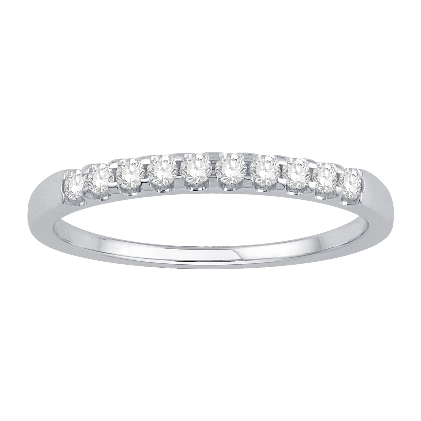 14K White Gold Diamond Wedding Ring (1/4ctw)