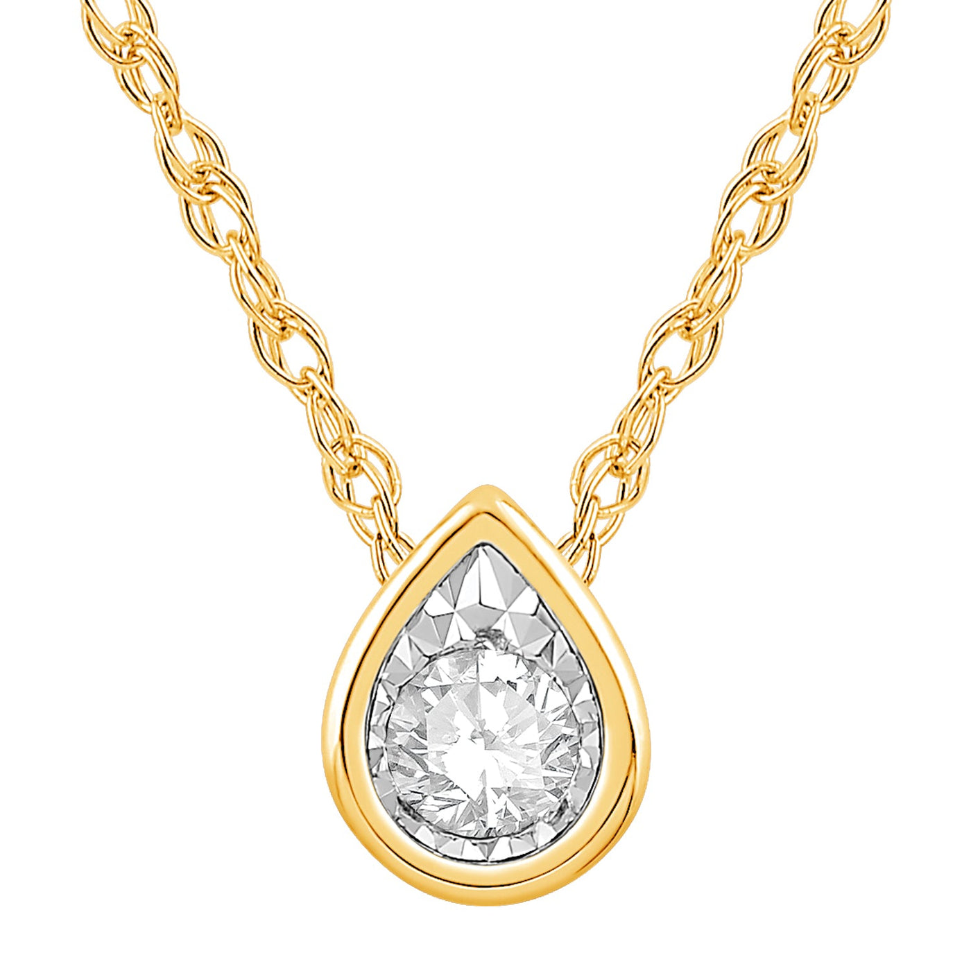 10K Yellow Gold Diamond Pendant