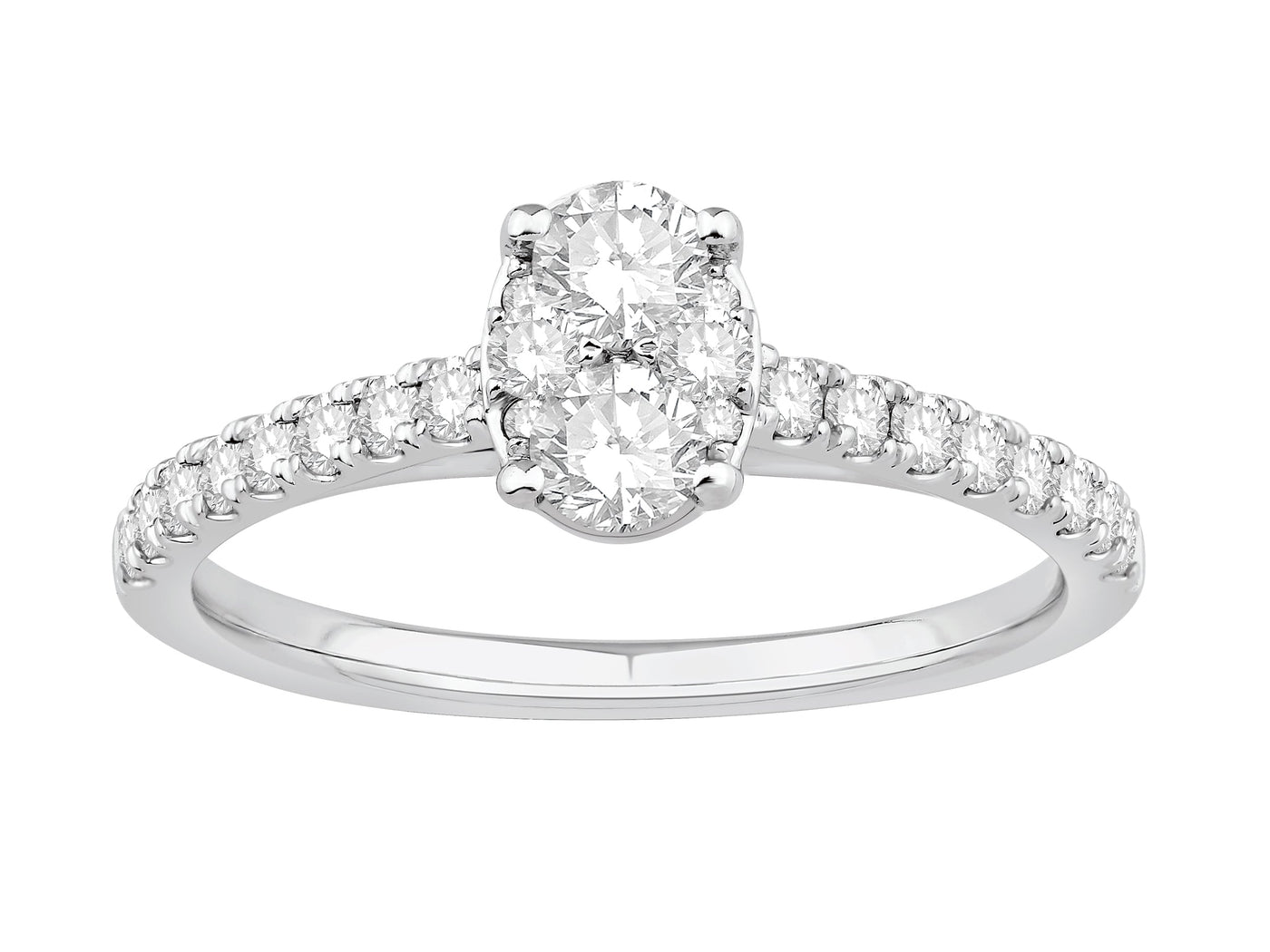 14K White Gold Diamond Engagement Ring (.74ctw)