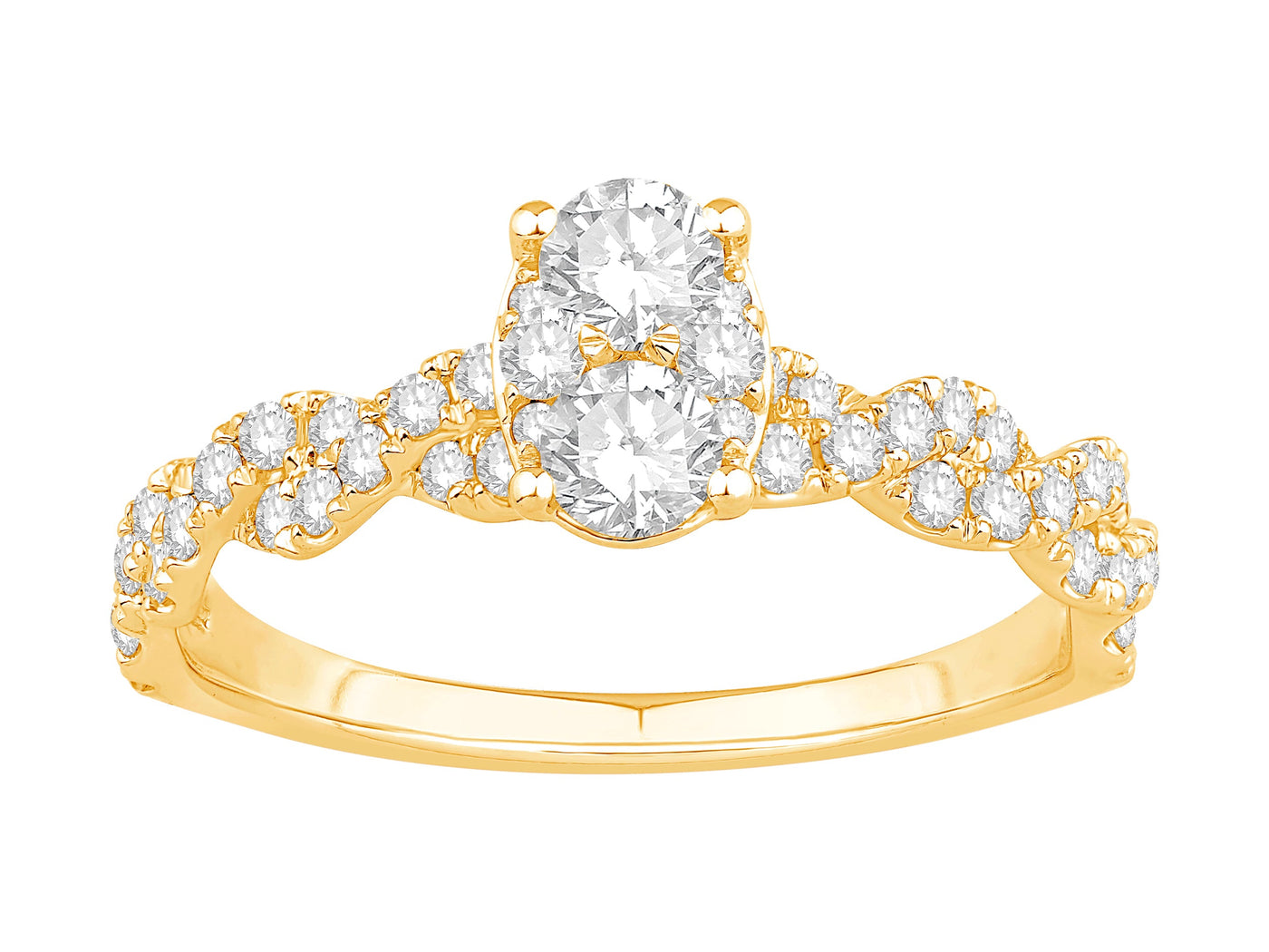 14K Yellow Gold Diamond Engagement Ring (.87ctw)