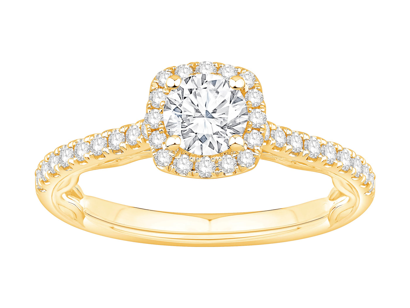14K Yellow Gold Diamond Engagement Ring (1.13ctw)