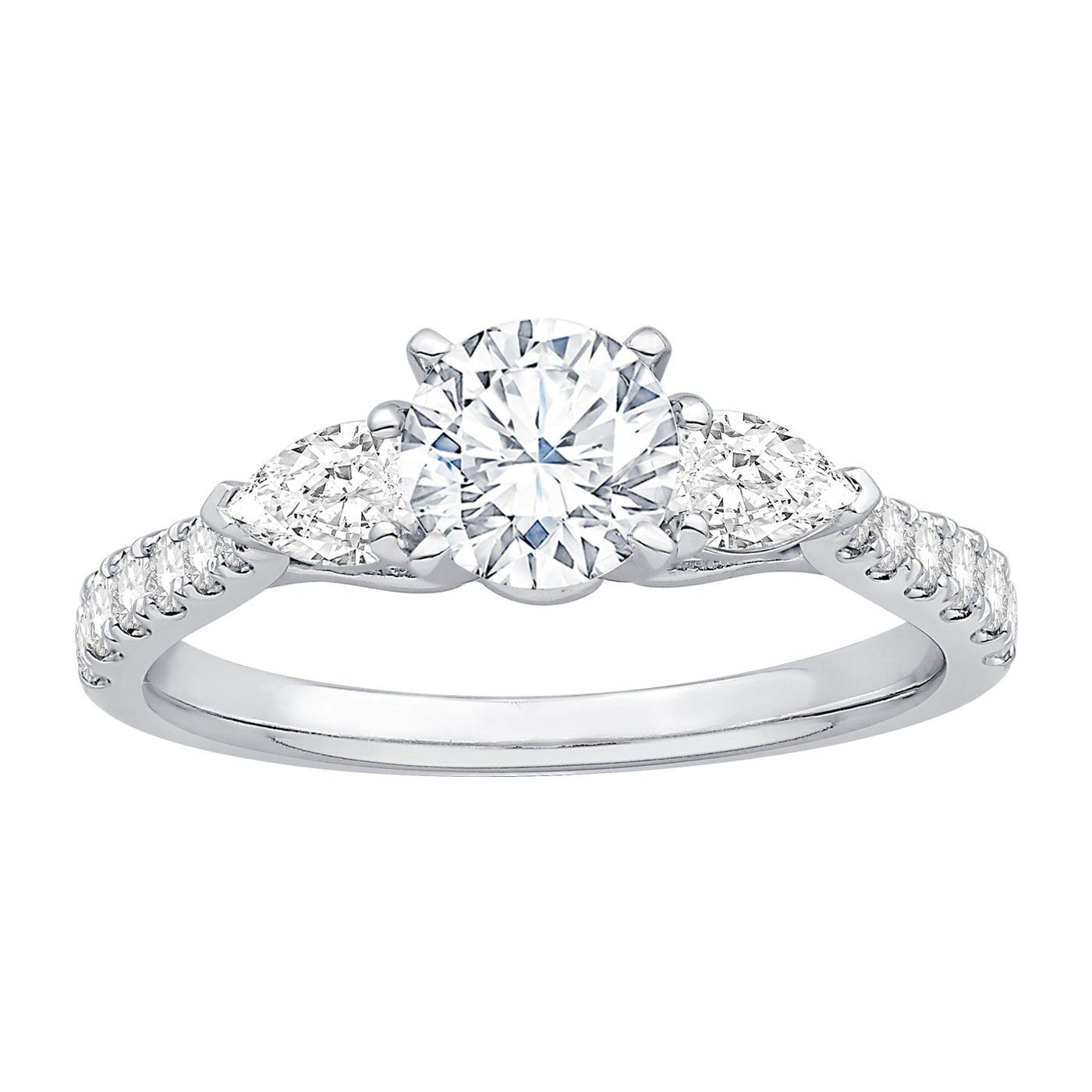 14K White Gold Diamond Engagement Ring (1.40ctw)