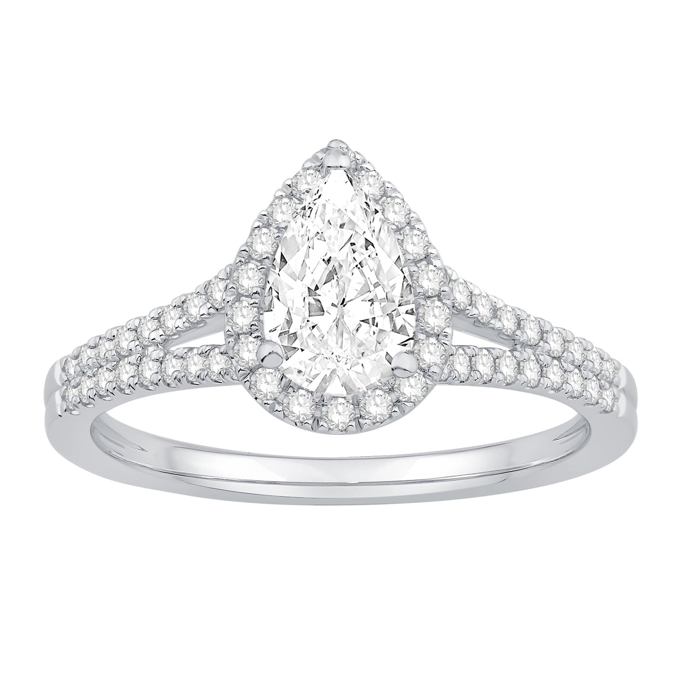 14K White Gold Diamond Engagement Ring (1.06ctw)