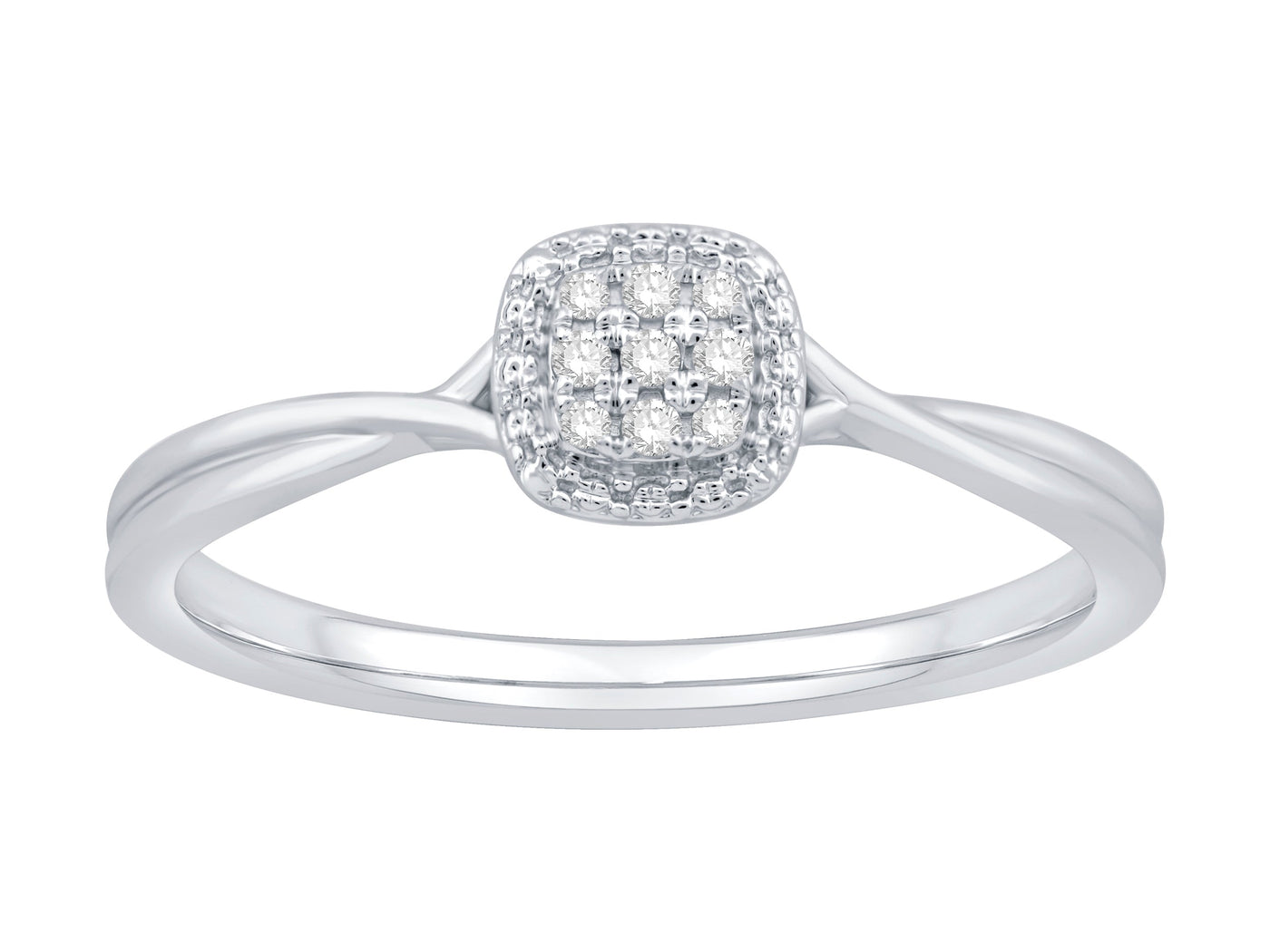 Sterling Silver Diamond Ring