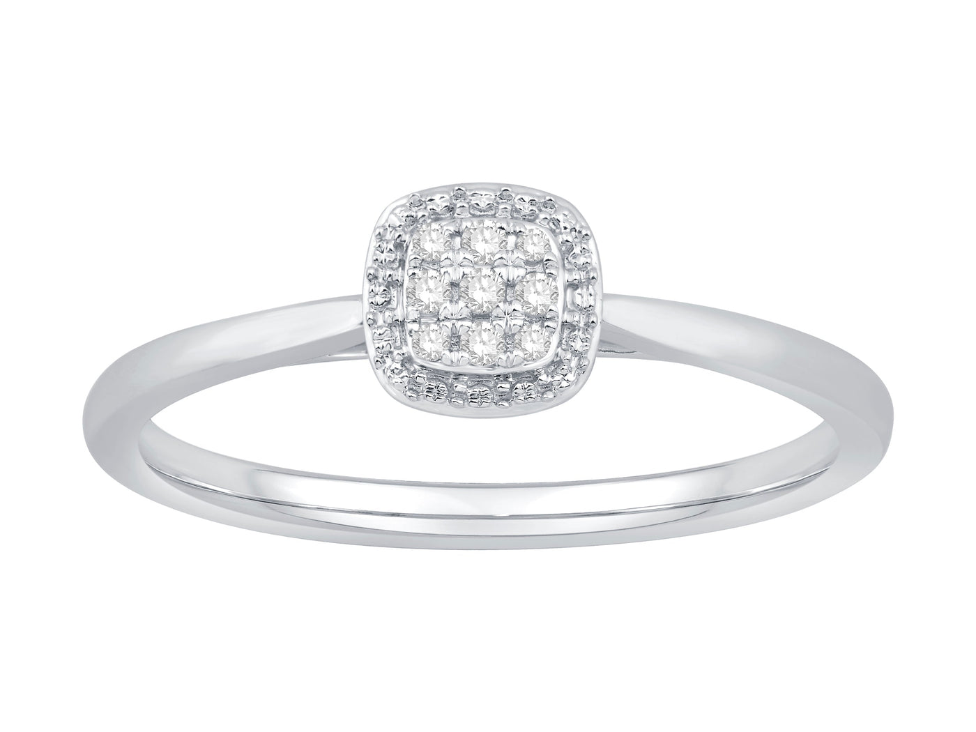 Sterling Silver Diamond Ring