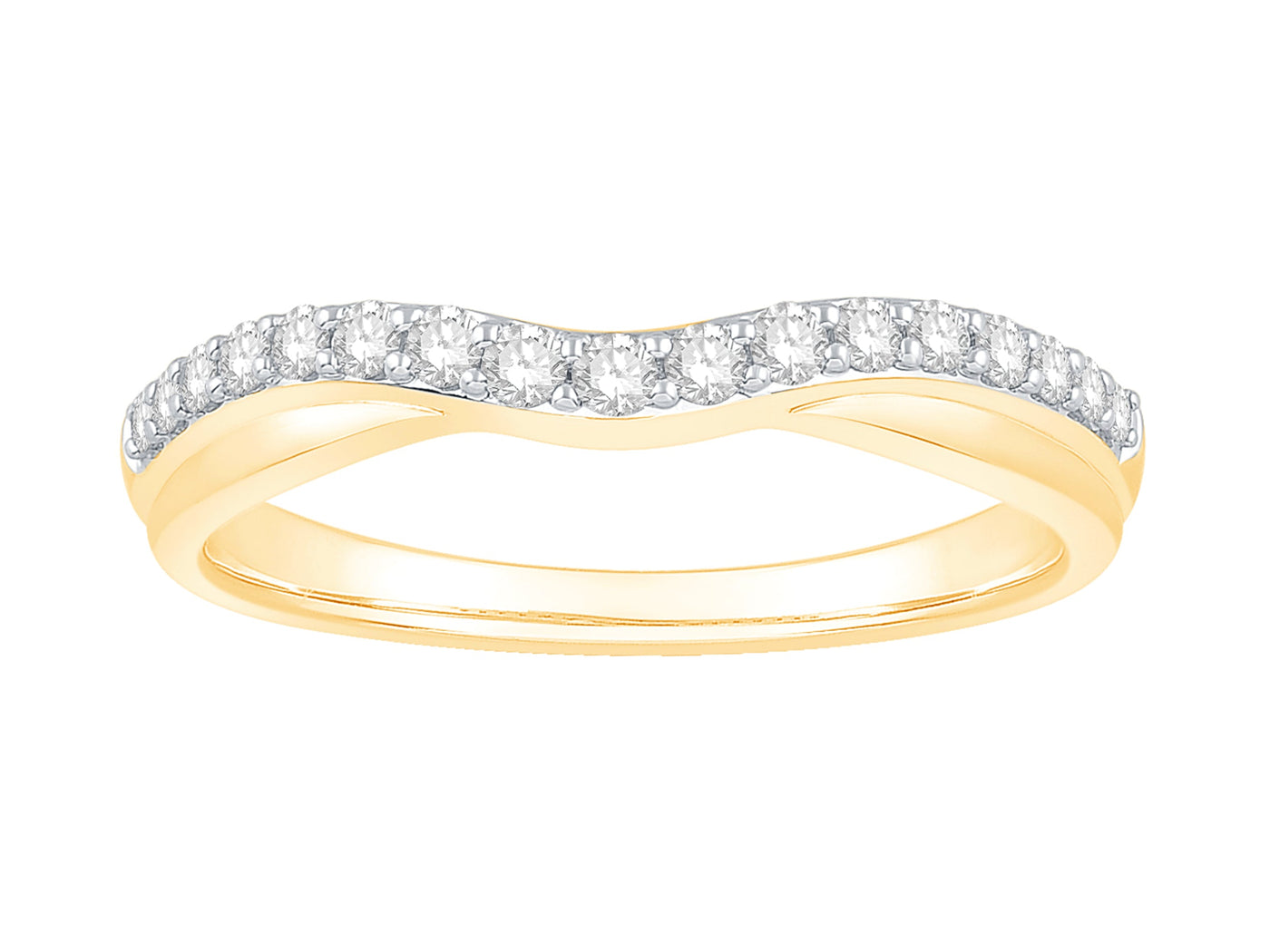14K Yellow Gold Diamond Wedding Ring (1/4ctw)