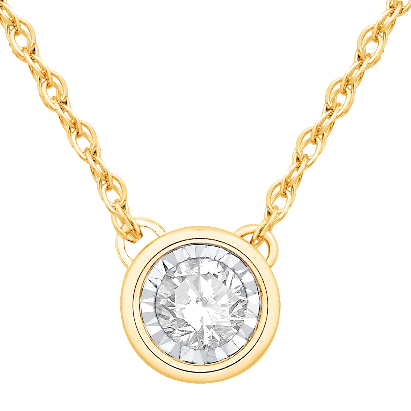 10K Yellow Gold Diamond Pendant