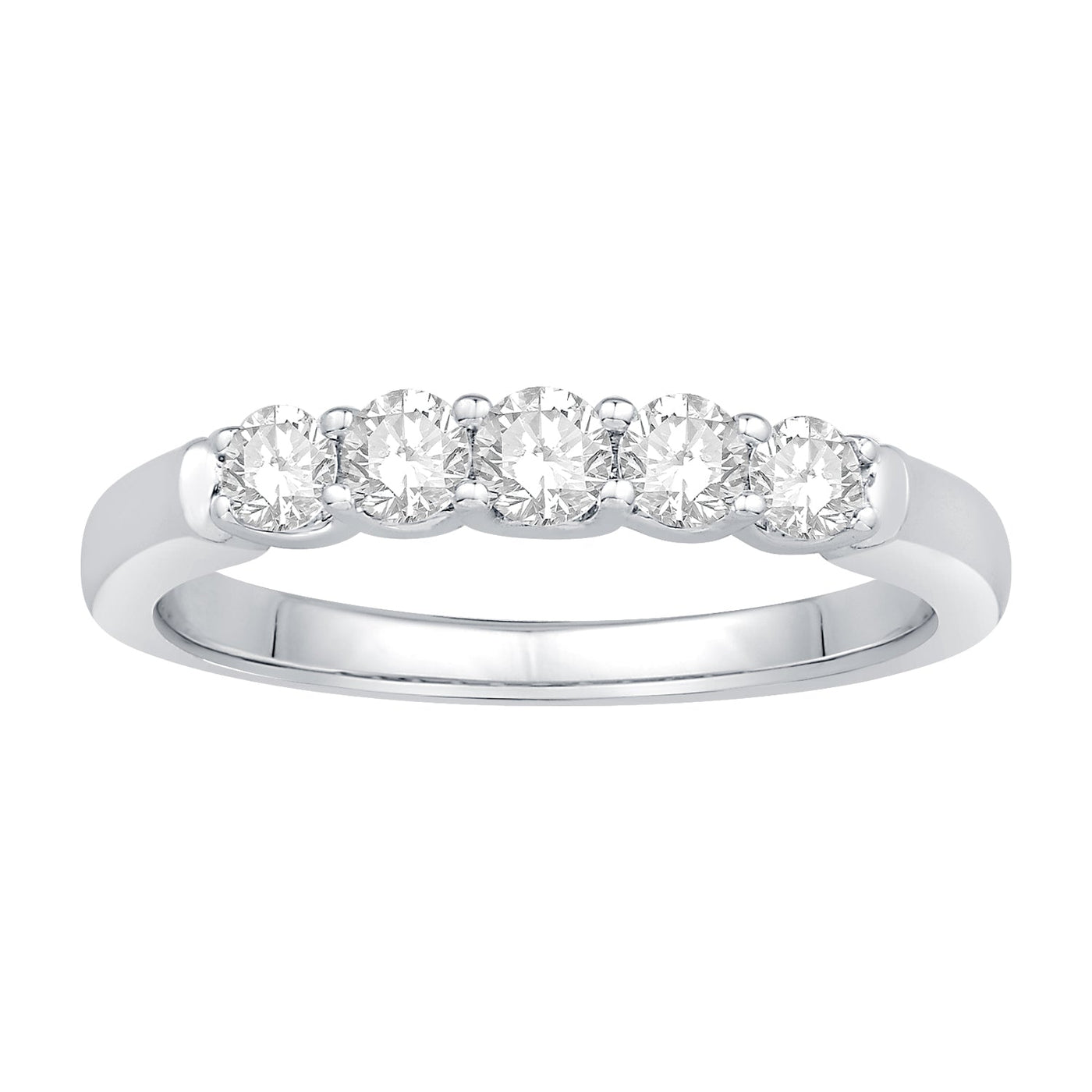 14K White Gold Diamond Anniversary Ring (1/2ctw)