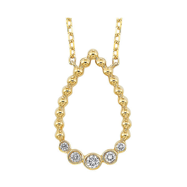 14K Yellow Gold Diamond Necklace