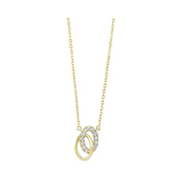 14K Yellow Gold Diamond Pendant