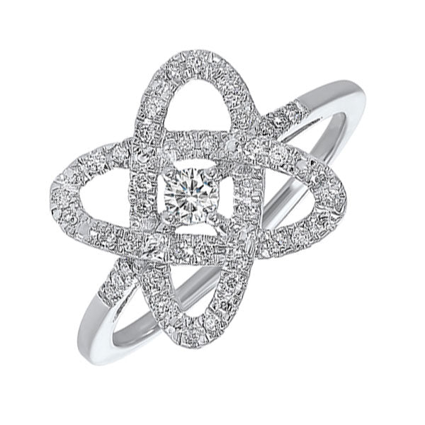 14K White Gold Diamond Ring