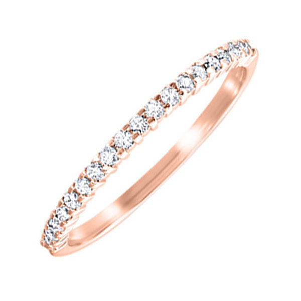10K Rose Gold Diamond Stackable Ring