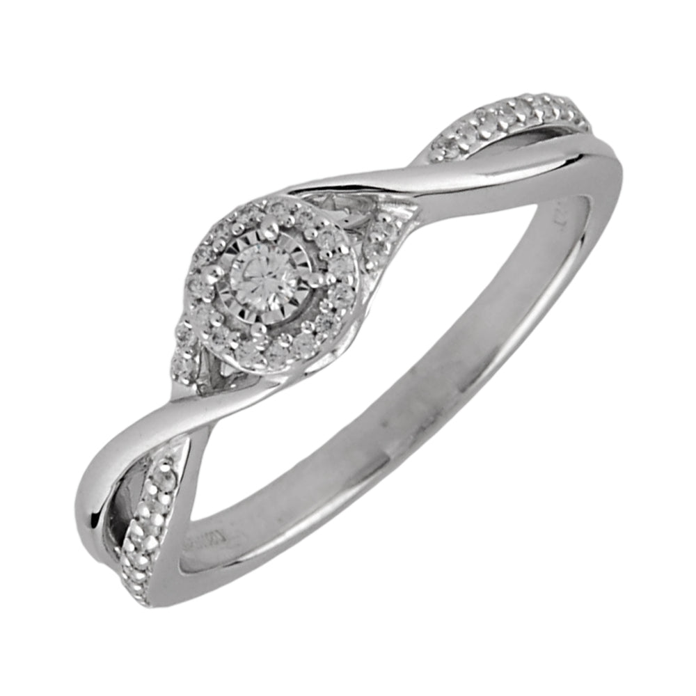 Sterling Silver Diamond Promise Ring