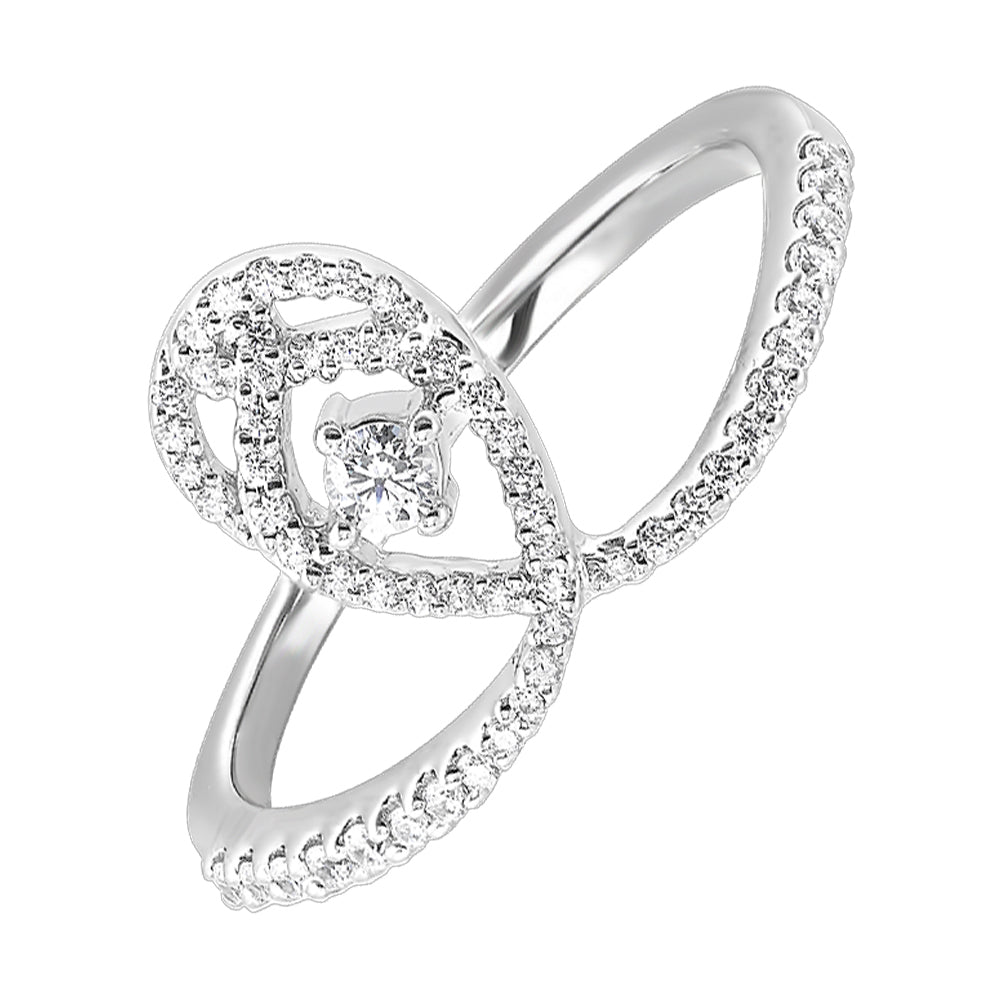 Sterling Silver Diamond Ring