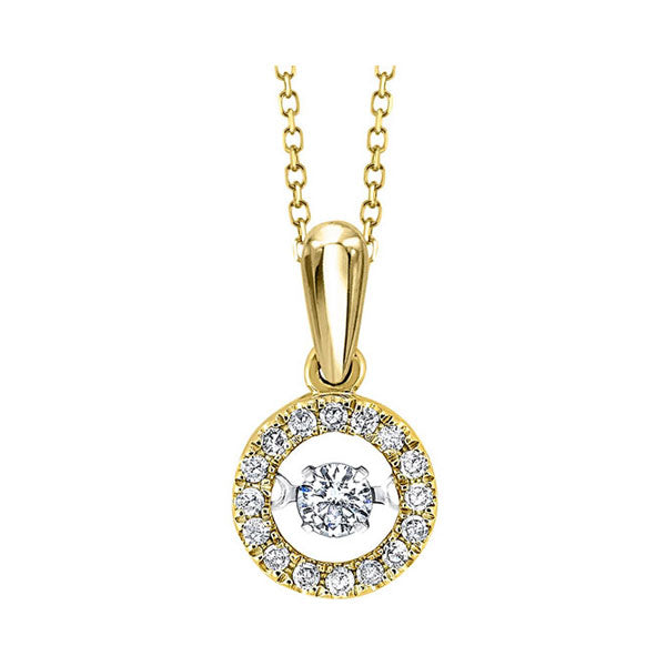 10K Yellow Gold Diamond Rhythm Of Love Pendant