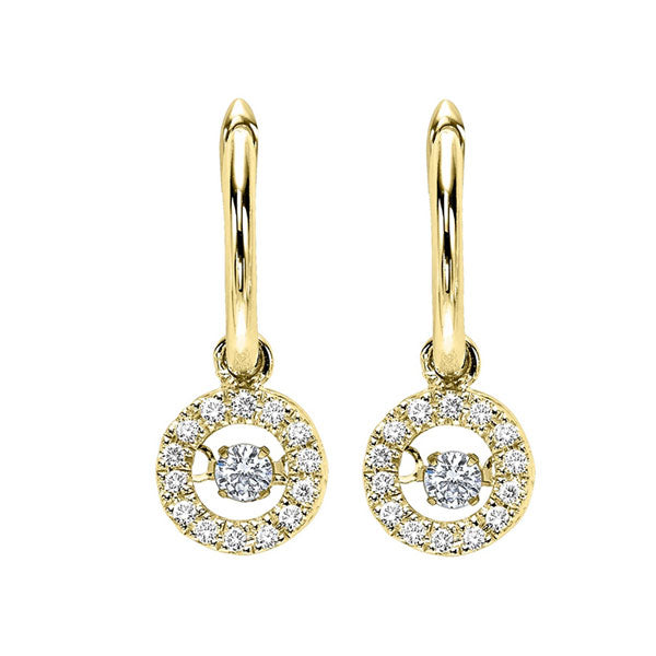 10K Yellow Gold Diamond Rhythm Of Love Earrings