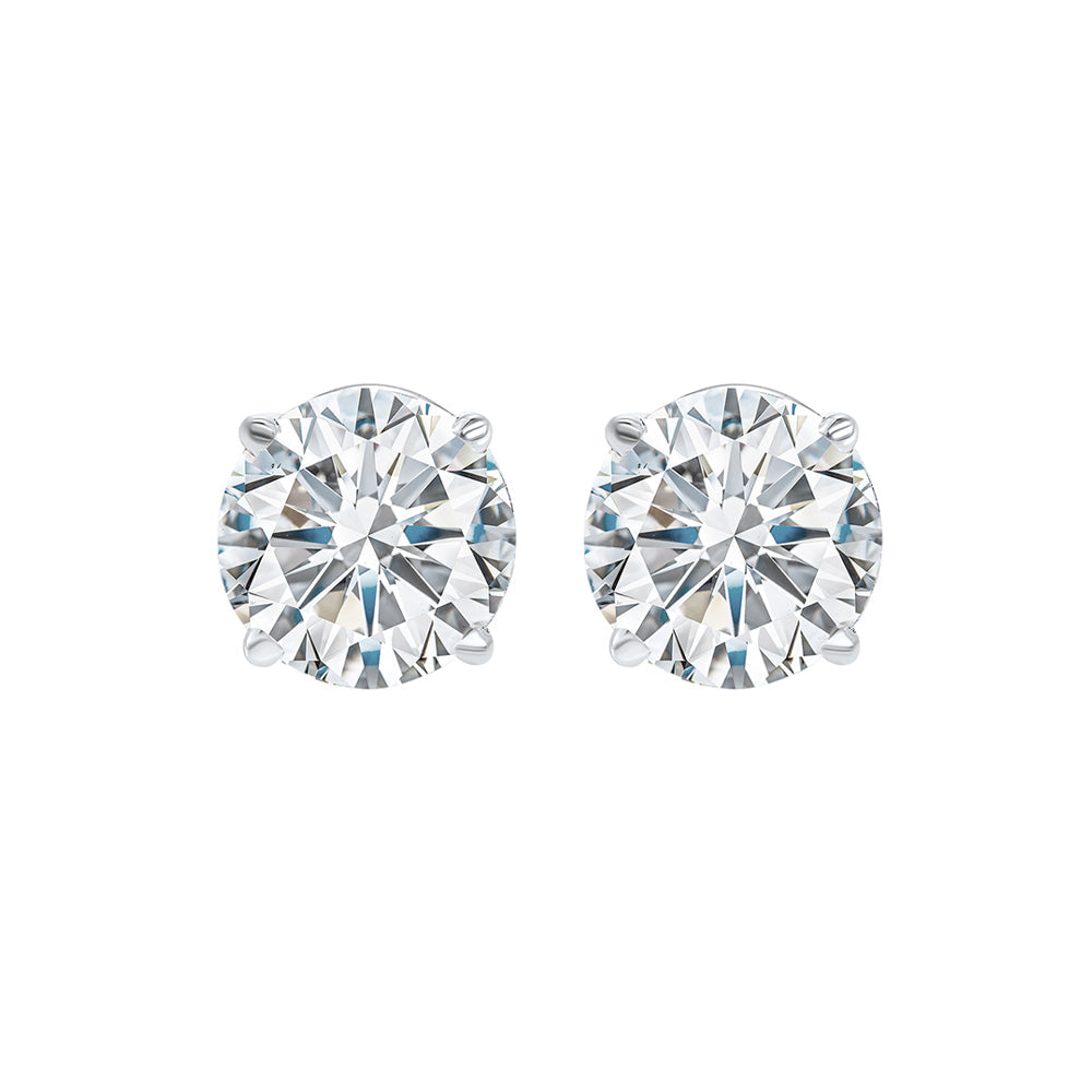 14K White Gold Diamond Stud Earrings (1ctw)