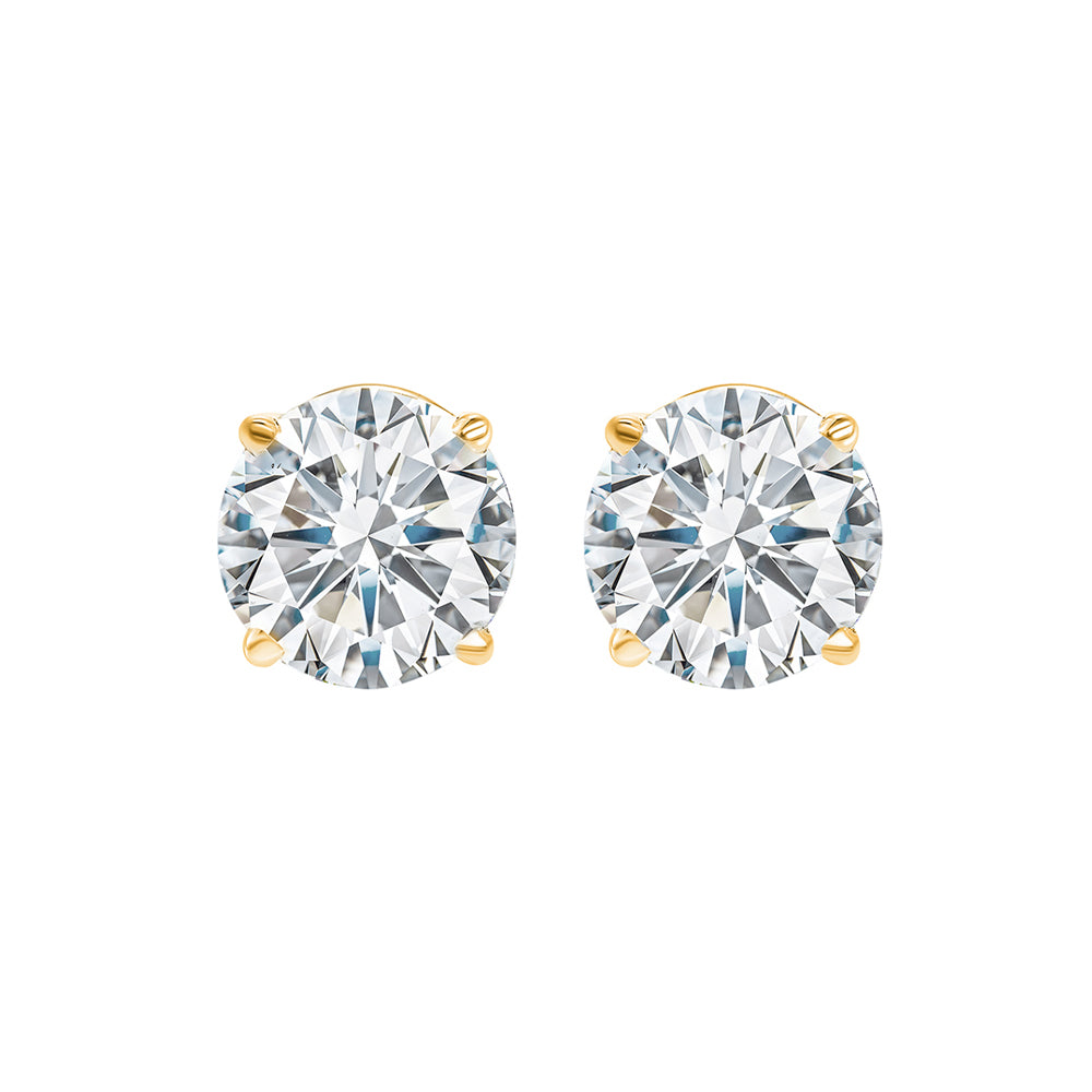 14K Yellow Gold Diamond Stud Earrings (1/4ctw)