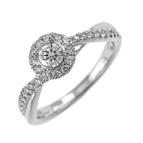 14K White Gold Diamond Engagement Ring (2/3ctw)